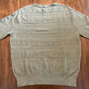 J Crew Sweater Mens M Green Cotton Guernsey Knit Pullover Crewneck Normcore